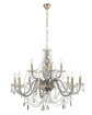Immagine di Grande Lampadario Artigianale In Vetro e Cristallo Elegante Classico 12 Luci Opera Ondaluce