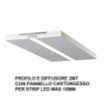 Immagine di Profilo Da Incasso 2m Per Strip Led 10mm Pannello Cartongesso Carrara M Gea Led