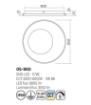Immagine di Lampada Da Tetto Led CCT 57w Dimmerabile Rotonda Bianco Nero Con Telecomando Sintesi Smarter