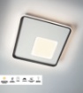 Immagine di Plafoniera Led CCT Dimmerabile 45w Con Telecomando Design Squadrato Bianco Nero Sintesi Smarter