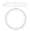 Immagine di Plafoniera Soggiorno Design Anello Led 59w Con Funzione CCT Dimmerabile Cardona Trio