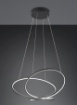 Immagine di Lampadario Curvo Design Nero Moderno Per Soggiorno Led 59W CCT Switch Dimmer Darvin Trio