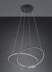 Immagine di Lampadario Curvo Design Nero Moderno Per Soggiorno Led 59W CCT Switch Dimmer Darvin Trio