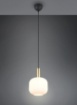 Immagine di Sospensione Singola Boccia Vetro Rigato Pendente Per Penisola Diva Trio Lighting