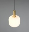 Immagine di Sospensione Singola Boccia Vetro Rigato Pendente Per Penisola Diva Trio Lighting