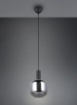 Immagine di Sospensione Singola Boccia Vetro Rigato Pendente Per Penisola Diva Trio Lighting