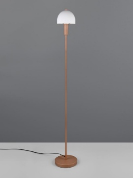 Immagine di Piantana Per Salotto Moderno 120cm Metallo Colorato Vetro Fungo Bianco Glenn Trio