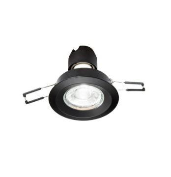 Immagine di Faretto Nero Per Controsoffitto 77mm Incasso Tondo Led GU10 Isyluce 717N