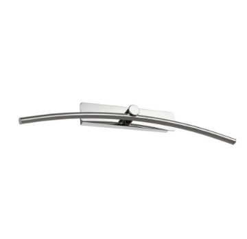Immagine di Applique Da Specchio Cromo Design Curvo Jeri Led 12w 3000k Mantra 59 cm