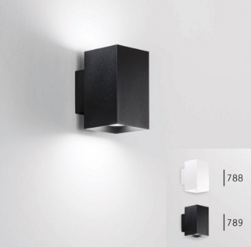 Immagine di Lampada Parete Moderna Design Squadrato Biemissione Up Down Led Gx53 Isyluce