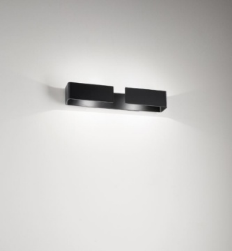 Immagine di Lampada Da Parete Moderna Design Nero Led Biemissione 40w 3000k Graffa Isyluce 924XB