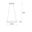 Immagine di Lampada A Sospensione Sabbia Per Tavolo Anelli Diodi Led 35w 3200k Affralux