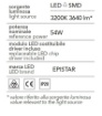 Immagine di Lampadario Sabbia Anelli Diodi Doppio 60 cm Led 54w 3200k Affralux
