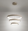 Immagine di Lampadario Soggiorno 3 Cerchi Anelli Diodi Sabbia Led 102w 3200k Affralux