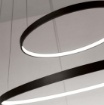 Immagine di Lampadario Moderno Per Salotto 3 Anelli Sospesi Aluring Led 71w 3200k Affralux
