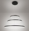 Immagine di Lampadario Moderno Per Salotto 3 Anelli Sospesi Aluring Led 71w 3200k Affralux