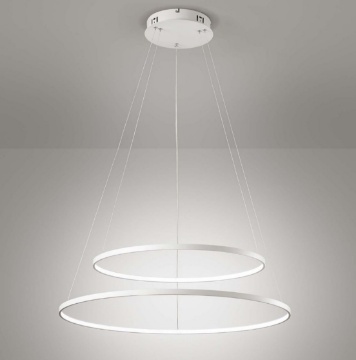 Immagine di Lampadario Design Moderno Anelli Led 58w 3200k Aluring Affralux