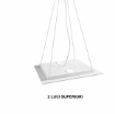 Immagine di Lampadario Quadrato Luce Sopra Sotto Led Gx53 Per Cucina Moderna Flet 4+1 Affralux
