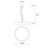 Immagine di Lampadario Pendente Zenal Moderno Led 108w 3000k-4000k Dimmer Affralux