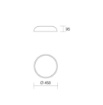 Immagine di Plafoniera Moderna Design Zenal 45cm Led Dimmerabile 3000k-4000k Affralux