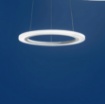 Immagine di Sospensione Anello Pendente Bianco Led 14w 3000k Acryled Ø42 cm Affralux