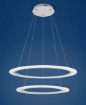 Immagine di Lampadario Soggiorno Doppio Anello Led 53w 3000k Acryled Affralux