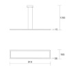 Immagine di Lampadario Moderno Squadrato Per Tavolo Led 72w 3000k Quattro Affralux