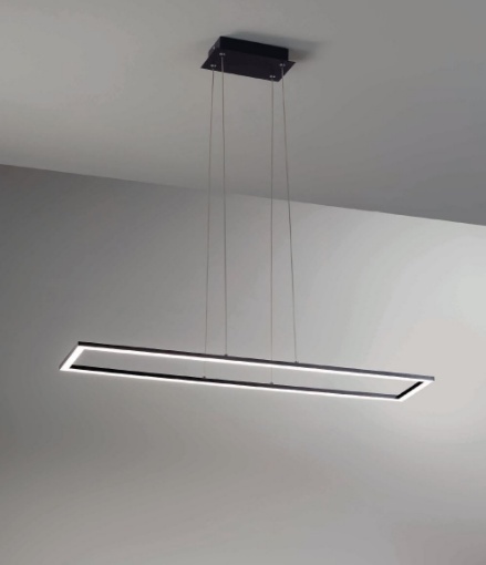 Immagine di Lampadario Moderno Squadrato Per Tavolo Led 72w 3000k Quattro Affralux