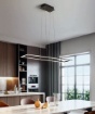 Immagine di Lampadario Moderno Squadrato Per Tavolo Led 72w 3000k Quattro Affralux