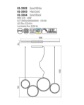 Immagine di Sospensione Oro Per Soggiorno Cerchi Led 40w CCT Dimmerabile Athena Smarter