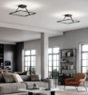 Immagine di Plafoniera Design Cornice Luce Indiretta Led 63w 3000k Quattro 49cm Affralux