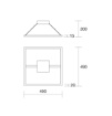 Immagine di Plafoniera Design Cornice Luce Indiretta Led 63w 3000k Quattro 49cm Affralux
