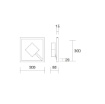 Immagine di Lampada Parete Soffitto Quadrata Illuminazione Decorativa Led 36w 3000k Quattro Affralux