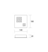 Immagine di Plafoniera Piccola Da Soffitto Sabbia Quadrata Led 12w 3000k Checker Board 18cm