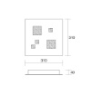 Immagine di Lampada Soffitto Metallo Sabbia Led 25w 3000k Checker Board 31cm
