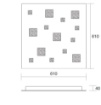Immagine di Plafoniera Design Led 60w 3000k Moderna Sabbia Checker Board