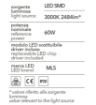 Immagine di Plafoniera Design Led 60w 3000k Moderna Sabbia Checker Board