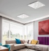Immagine di Plafoniera Bianca Quadrata 61cm Led 60w Checker Board Design Moderno