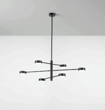 Immagine di Lampadario Led Moderno Per Soggiorno Con Portalampade Gx53 Eclipsia Affralux