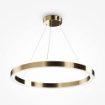 Immagine di Lampadario Saturno Anello Ottone 80cm Led 60w 4000k Per Soggiorno Maytoni