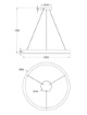 Immagine di Lampadario Saturno Anello Ottone 80cm Led 60w 4000k Per Soggiorno Maytoni