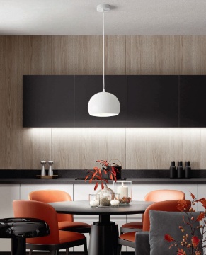 Immagine di Lampada Ceramica Sospensione Da Tavolo Cucina 28cm Sphera Affralux