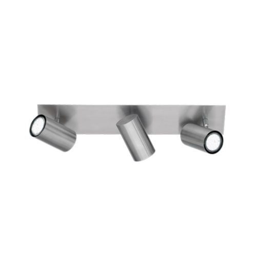 Immagine di Lampada da Soffitto 3 Faretti Spot Orientabili Marley Grigio Nichel Trio Lighting