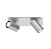 Immagine di Lampada Da Parete Soffitto Con Due Faretti Orientabili Marley Nichel Grigio Trio Lighting