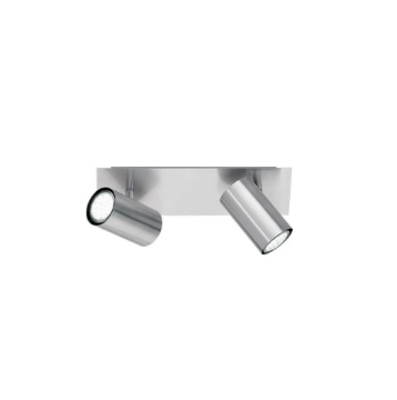 Immagine di Lampada Da Parete Soffitto Con Due Faretti Orientabili Marley Nichel Grigio Trio Lighting