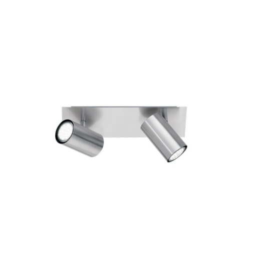 Immagine di Lampada Da Parete Soffitto Con Due Faretti Orientabili Marley Nichel Grigio Trio Lighting