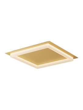 Immagine di Plafoniera Moderna Oro Cornice Luminosa Led 50w CCT Perimetro 65cm Smarter
