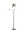 Immagine di Piantana Sfera Led Chris Cromo e Luce da Lettura Orientabile Trio Lighting