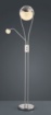 Immagine di Piantana Sfera Led Chris Cromo e Luce da Lettura Orientabile Trio Lighting