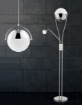 Immagine di Piantana Sfera Led Chris Cromo e Luce da Lettura Orientabile Trio Lighting